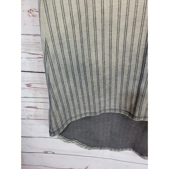 NWT Oddy Grayish Ombre Striped Hi-Low Short Sleeve Dress Women's Size Small - Picture 9 of 9